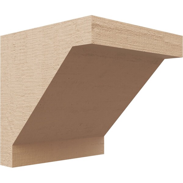 Ekena Millwork 5"W x 5"D x 5"H Wide Burlington Rough Cedar Woodgrain TimberThane Corbel, Primed Tan CORUR05X05X05BURRCPR - main